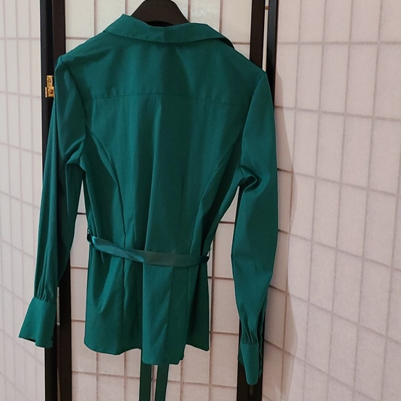 Scott Taylor belted button down blouse - Picture 4 of 5